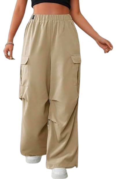 JAGMOOLYA Products Women’s High Waist Cargo Pants Baggy Streetwear Wide Leg Trousers with 4 Pockets-picture-15