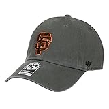 47 キャップ メンズ レディース メジャーリーグ MLB ロゴ 帽子 クリーンナップ ブランド ローキャップ ユニセックス サンフランシスコ・ジャイアンツ チャコール 濃いグレー Free Size B-RGW22GWS-CCA