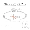 Hummingbird Bracelet 925 Sterling Silver Cross/Heart Bird Adjustable Bracelet for Women Hummingbird Jewelry Gift Birthday