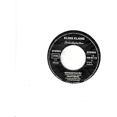 Kraftwerk / Radioaktivit&auml;t / Antenne / 1976 / wei&szlig;e ERSATZ Lochh&uuml;lle / Kling Klang Schallplatten 1C 006-82 119 / 82119 / Deutsche Pressung / 7 Zoll Vinyl Single-Schallplatte SP /
