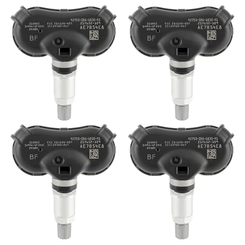 AUTOKAY 42753-SNA-A830-M1 Tire Pressure Sensor TPMS Fits for Honda Civic CR-Z Element Fit Insight Odyssey 2006-2020 for Acura CSX 2008-2014 Re#42753SNAA81 42753TR3A81- Set of 4