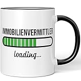 JUNIWORDS Tasse, Immobilienvermittler loading, Schwarz (6200816)