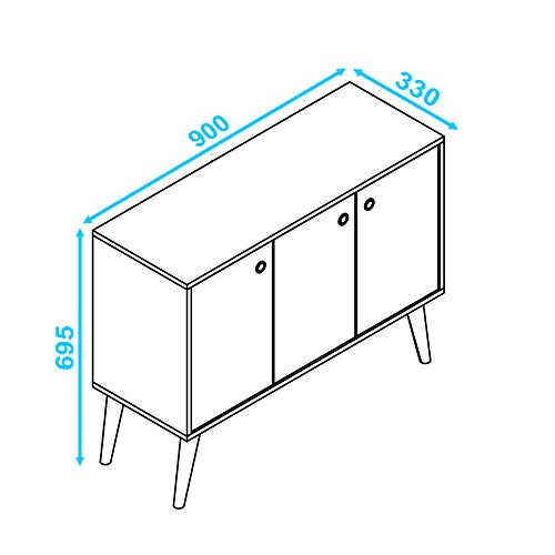 Buffet Indaial 3 Pt Branco