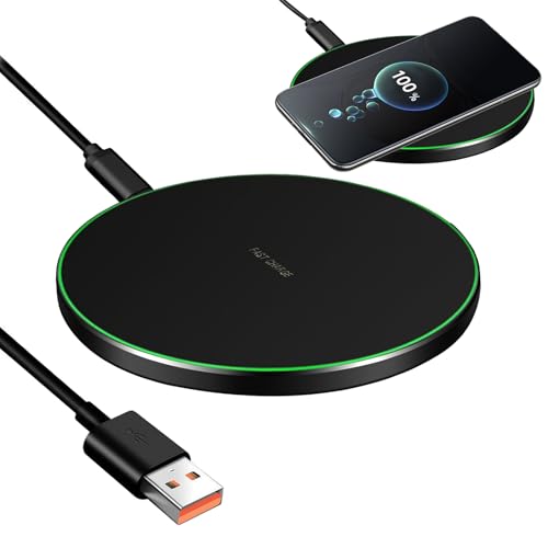 Cargador Inalámbrico de Inducción de 35W para iPhone 16/15/14/13/12/11 Cargador Movil Inalambrico Cargador Inalámbrico Universal Compatible con Samsung Galaxy S24 S23 S22 S21 S20 S10