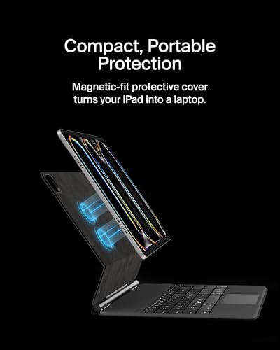Image of Belkin Pro Keyboard Case w /Magnetic Stand, Backlit Bluetooth Keyboard, Multi-Gesture Controls, Magnetic Apple Pencil Storage Compatibility, & Multimedia Keys for iPad Pro 13 inch (M4 /M5) - Black