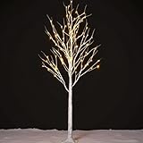 Twinkle Star Lighted Birch Tree 6 Feet 96 LED for Home Wedding Festival Party Christmas Decoration