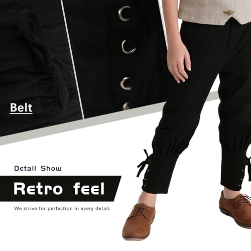 Pantalones Renacentistas Niños Negro Talla M miniatura 3
