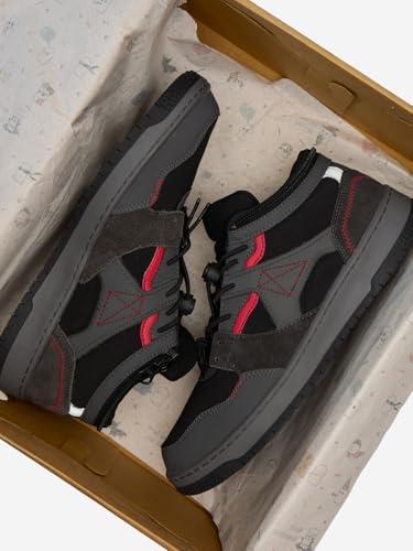 Image of The Souled Store Mercury Men and Boys Elasticated Toggle Closure Detachable Ankle High Top Sneakers