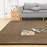 Colorsroom カーペット ラグ 極厚25mm 200×250cm 約3畳 クッションラグ 防音 厚手 撥水加工 防ダニ 抗菌 防臭 低ホルム もちもち ふわっと手触り ホットカーペット対応 低反発と同じ厚み ラグマット こたつ敷きマット リピングマット ブラウン(NEW)VTJ049-200250-KBR
