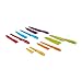 Farberware 12-Piece Non-Stick Resin, Dishwasher-Safe Kitchen Knife Set with Custom-Fit Blade Covers, Razor-Sharp, Multicolor
