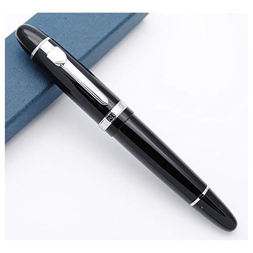 JINHAO 159 Fountain Pen M Nib (Black with Silvery Clip)