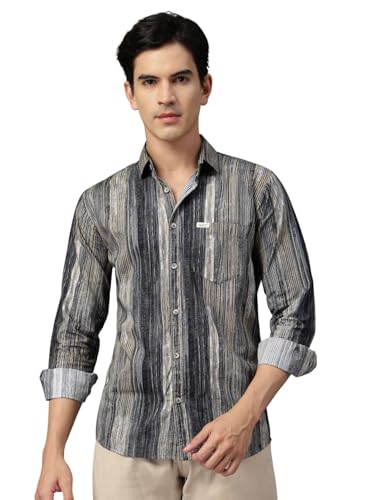 Image of Majestic Man Men's Stylish Unique Print Casual Shirt - Pure Cotton| Full Sleeve | Trendy & Comfortable