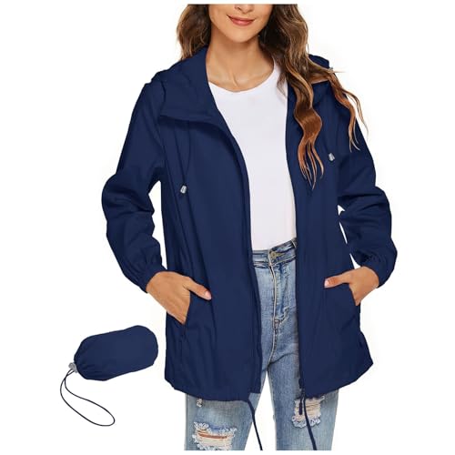 Long Sleeve Jacket for Women Winter Fall Lightweight Hooded Waterproof Jackets Hoods Outfit Rain Coats Women 2025