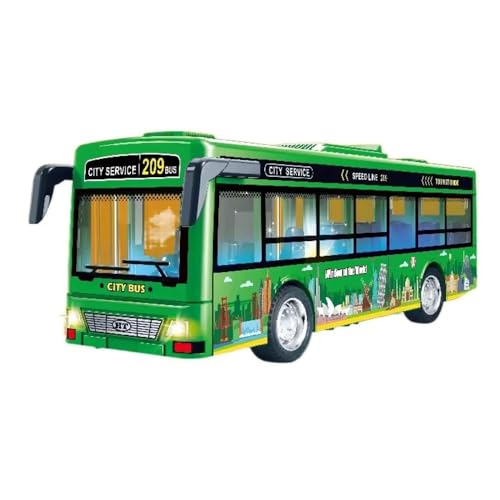 Image of School Bus Toy for Kids Long Plastic Bus with Light Music Open Door Collection Friction Power