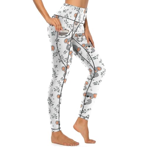 Legging koala fleuri pour le yoga et le confort au quotidien