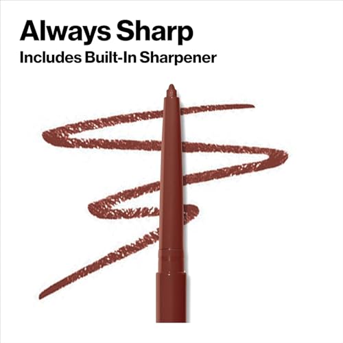 Image of REVLON Colorstay Longwear Lip Liner, with Built-In Sharpener, Longwear Rich Colors, Smooth Application, Smudge Proof, Chocolate (645)