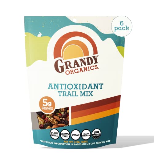 Grandy Organics Antioxidant Path Combine, Natural Combined Nuts & Superfood Snack Combine, Grain