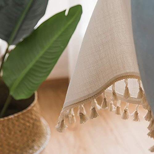 Nappe en coton et lin anti-poussière lavable 70x180cm à rayures