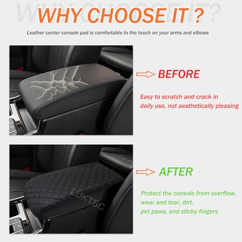 Center Console Cover Compatible with Kia Sorento 2026 2025 2024 2023-2021 Accessories, Waterproof Anti-Scratch Car Armrest Seat Box Protector Cover Cushion Lid Compatible with Kia Sorento Accessories by LUKTSC - Image 3