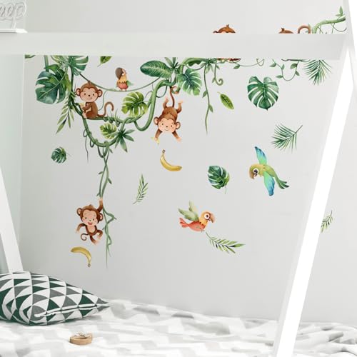 Supzone Vinilo Decorativo Mono Trepador Selva miniatura 5