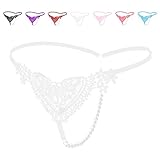 FasiCat Women Sexy Panties Pearls Thongs for Sex Stretch G Strings Making Wet