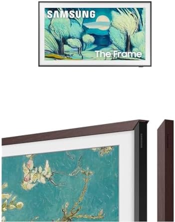 Samsung 50-Inch The Frame LS03F 4K QLED Smart TV (2025 Model) with Modern Brown Customizable Bezel image 2