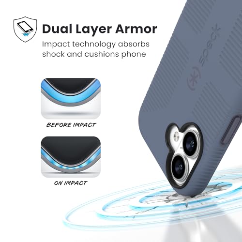 Image of Speck CANDYSHELL Grip +MS Case for iPhone 17 - Mystery Blue /Faded Denim | Slim Protective Grip | Drop Protection | MagSafe Compatible