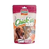 Riga - Chick'Os Filet - Friandise Chien - Filet De Poulet - Riche en Protéines - Faible Teneur en Matière Grasse - sans Colorant Ni Additifs - Récompenses Naturelles Idéales - Family Pack - 300 g