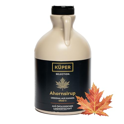 Küper Selection Ahornsirup Grad C 1000 ml Sirup Kaffee Pancakes & Dessert aus Kanada herb-süß für BBQ Dressings Marinade