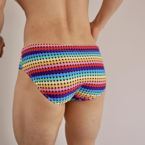 JOCKMIAL Men's Swim Briefs Low Waist with Removable Pad Swimwear Elastic Beach Briefs Underwear with Adjustable Drawstring3