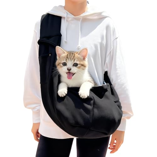 Correa transportadora para perros, bolsa de transporte ergonómica para mascotas, transportador para gatos, para gatitos pequeños y medianos, cachorros, viajes al aire libre, caminatas