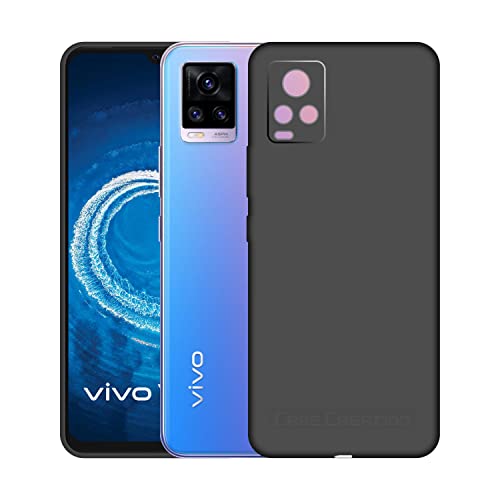Image of Case Creation Liquid TPU Silicone Cover for VivoV20 Soft Case,Anti-Dirty Slim Case Frosted Matte Cute Candy TPU Raised Bezel (Splash of Color) Back Case Cover for Vivo V20 -Black