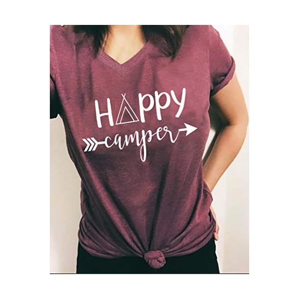 Camping-Tee-Shirts-Women-Happy-Camper-Cute-Letter-Print-T-Shirt-Summer-Funny-Short-Sleeve-Tee-Tops Camping Tee Shirts Women Happy Camper Cute Letter Print T-Shirt Summer Funny Short Sleeve Tee Tops Red