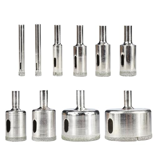 Juego de Brocas con Recubrimiento de Diamante 10 Piezas 6-50 mm