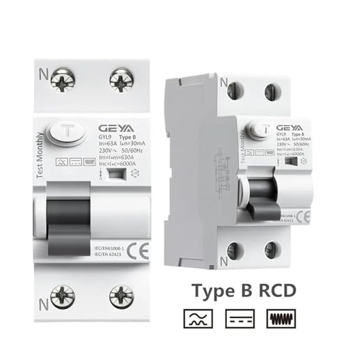 Disjoncteur différentiel GYL9 type B 4P 40A 30mA 6kA rail DIN - 3