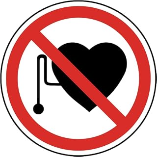 No Pacemakers Safety Signs Magnetic Field 12-Inch Circular Round Metal Tin Sign - Warning & Safety First (C2293)