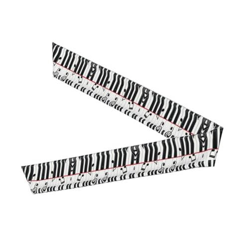 Boys Girls Black And White Piano Keys Musical Notes Art Sports Sweat Band Multi Style Lovely Head Ribbon Headdress for Sports Athletic Spa2