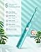 Blenpapa USB Rechargeable Sonic Electric Toothbrush for Adults Powered Motor Soft Dupont Brush Heads 2 Minutes Timer 5 Modes Teeth Whitening, Green