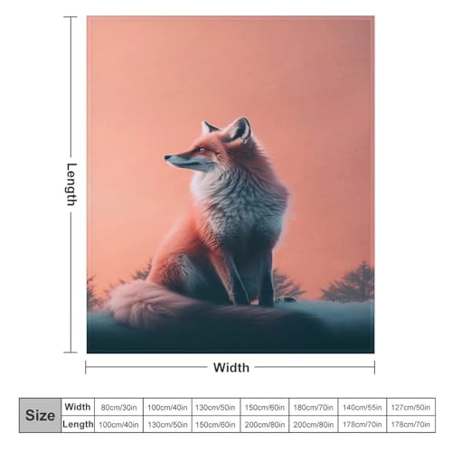 Couverture lit originale renard, le cadeau idéal et utile pour réchauffer vos proches