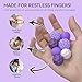 Large Magnetic Sensory Fidget Ball Toy, 8Pcs Silicone Sensory Stress Relief Toys for Adults, Teens with Autism, ADHD, Anxiety, Stocking Stuffers for Women Men Teen Gift (Purple, Large)