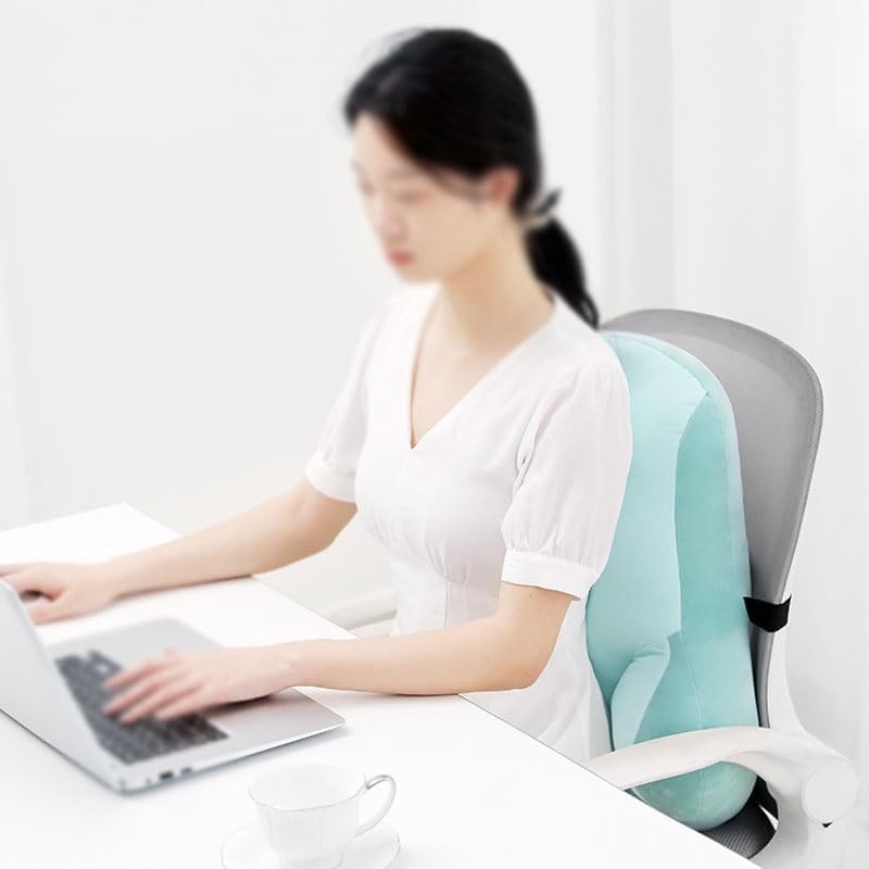 Soft Suede Backrest Lumbar Support Pad Office Chair Long mterm Sitting Pillow