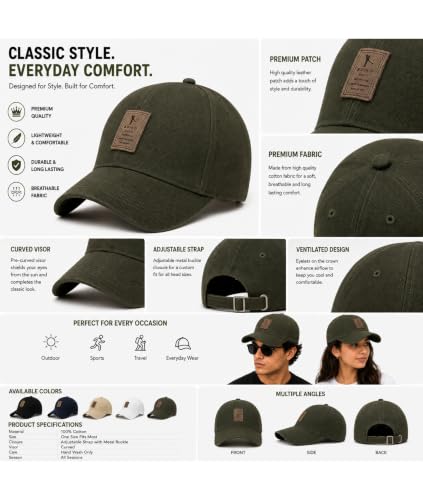 Image of Cap for Men Women Topi Unisex Head Branded Boy's Girl's Caps Adjustable Strap Summer Sports Cricket Gym Dance Cotton Free Size