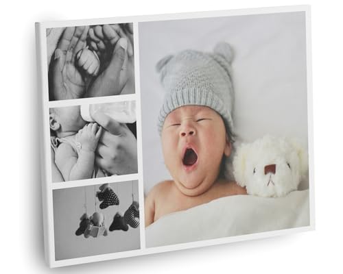 Panorama Lienzo Collage Personalizado con Fotos 40x30 cm   4 Fotos   De 3 a 10 Fotografías   20 Tamaños   Regalo Cuadro   Patrón 4