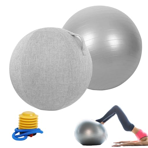 Pelota de ejercicio para gimnasio en casa y entrenamientos de pilates en el dormitorio o estudio