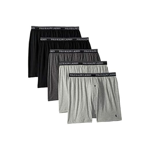 Polo Ralph Lauren Classic Fit w/Wicking 5-Pack Boxers 2 Andover/1 Madison/2 Black MD