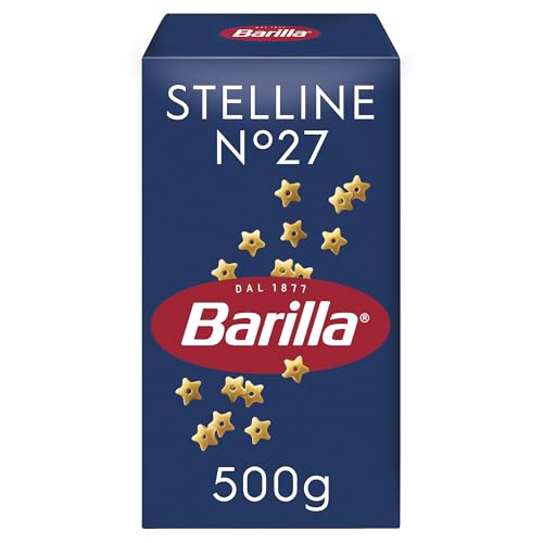 Barilla Pasta Stelline N.27, Pastina di Semola di Grano Duro, I Classici, Tempo di Cottura 7 Minuti, Confezione da 500g