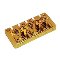 This fixed bridge is designed specifically for 5-string bass guitars, featuring body bottom through-string construction for enhanced stability and resonance. The string spacing measures 16.5mm, providing precise alignment for balanced tension and com...