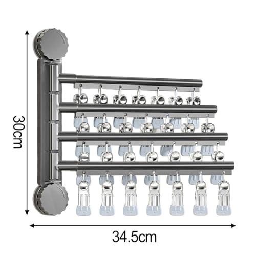 Porte-serviettes mural à bras rotatifs gris support ventouse douche