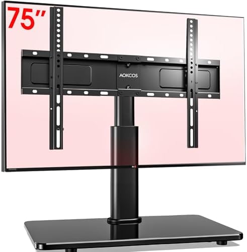 TV Ständer Weiß Fernseh Standfuß Höhenverstellbar Für 32-100 Zoll LED LCD Plasma - Foto 12