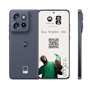 Motorola edge50 neo Smartphone (6,36"-Super-HD-Display, 50-MP-Kamera mit Moto-KI, 8/256 GB, 4310 mAh, Android 14) Pantone Grisaille (Veganes Kunstleder), inkl. Schutzcover
